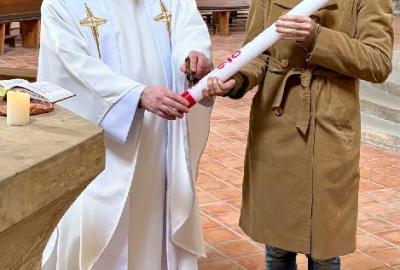 svěcení velikonoční svíce v Jihlavě